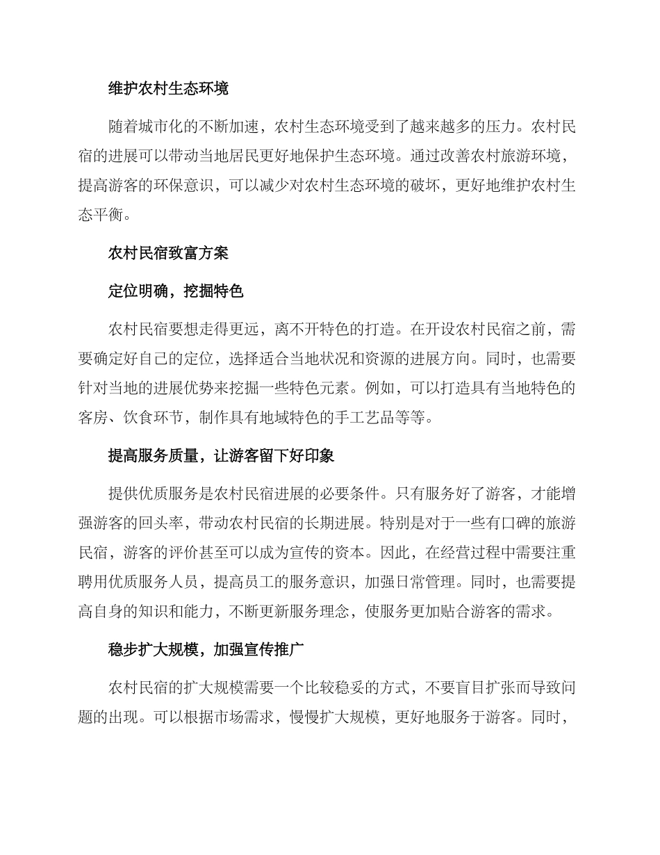 农村民宿致富方案_第2页