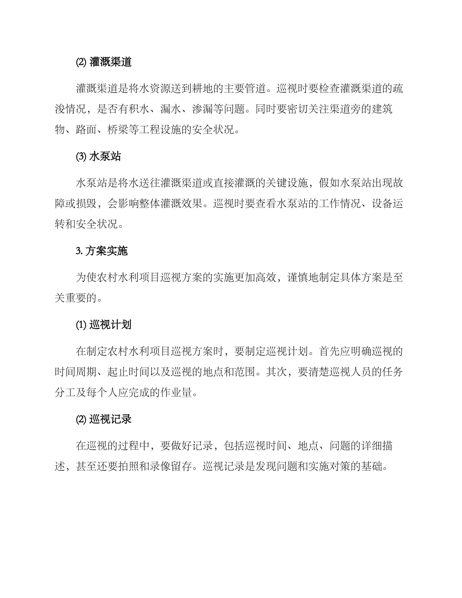 农村水利项目巡视方案_第2页