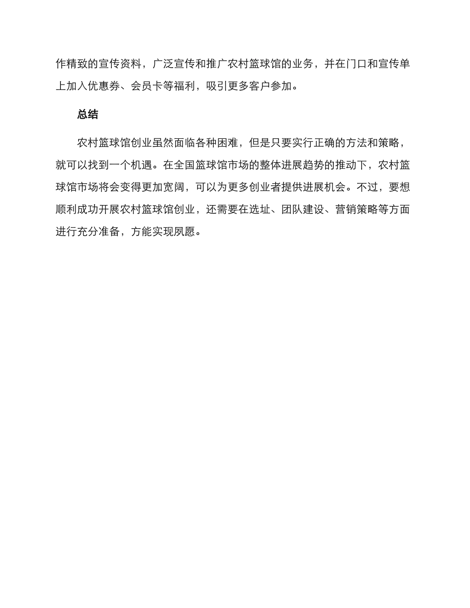 农村篮球馆创业方案_第3页