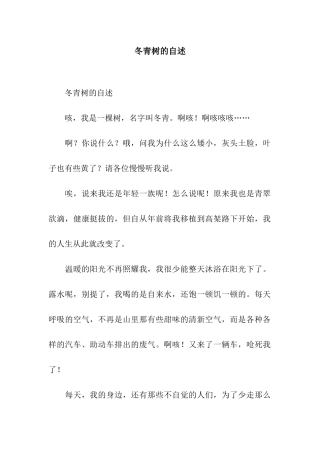 冬青树的自述-2