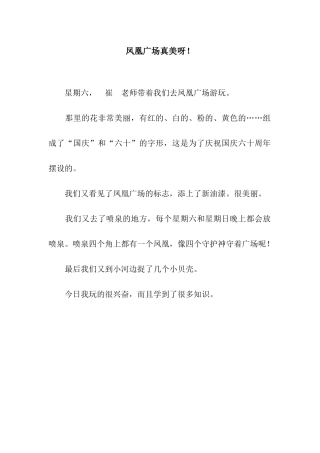 凤凰广场真美呀!