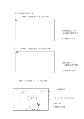 刀尖圆弧半径补偿的计算方法