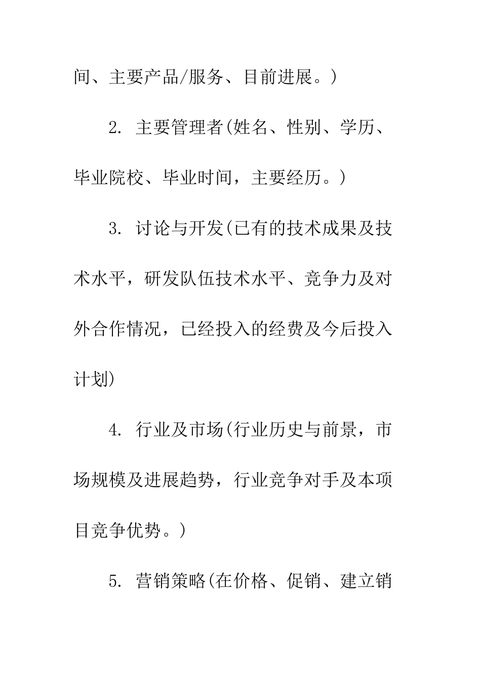 创业项目计划书模板--精编范文_第2页