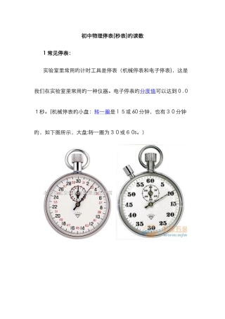 初中物理停表的读数14144