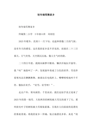 初冬瑞雪舞家乡-3