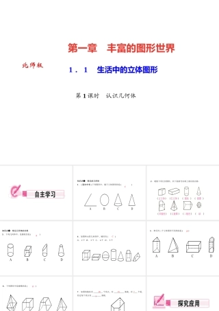 生活中的立体图形第1课时　认识几何体