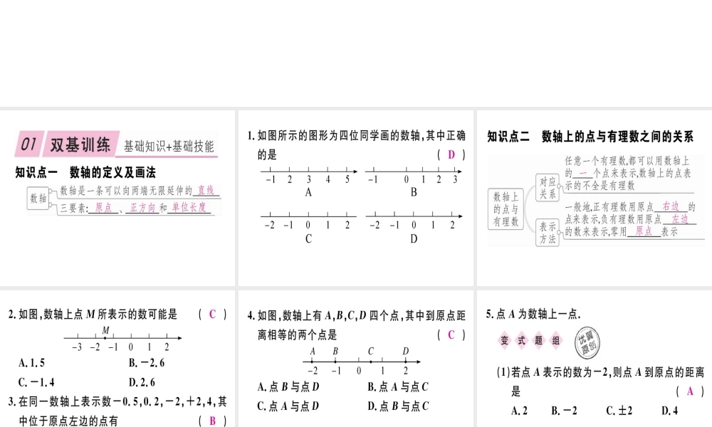 数  轴学习课件