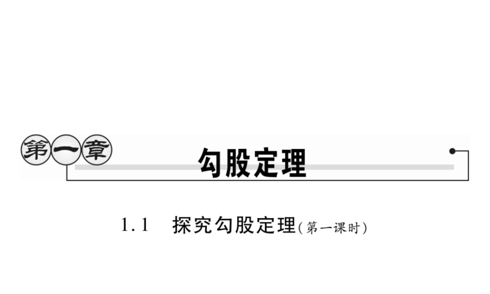 探究勾股定理(第1课时)