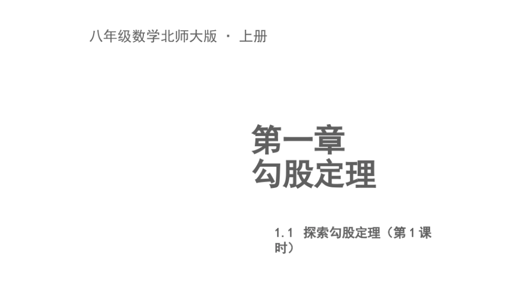 探索勾股定理（第1课时）