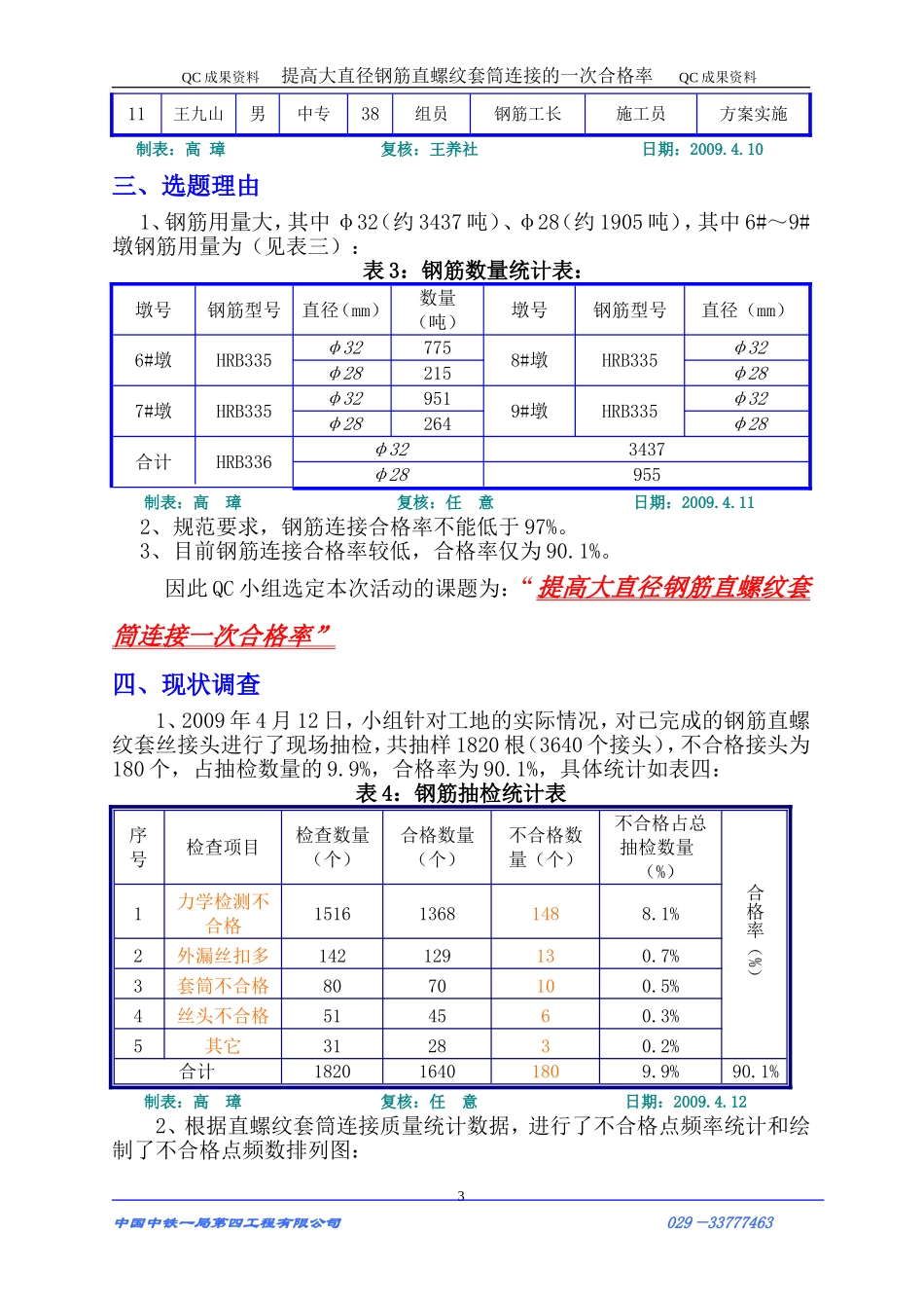 提高大直径钢筋直螺纹套筒连接一次合格率_第3页