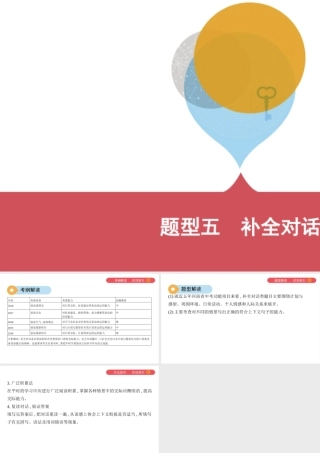 题型五　补全对话