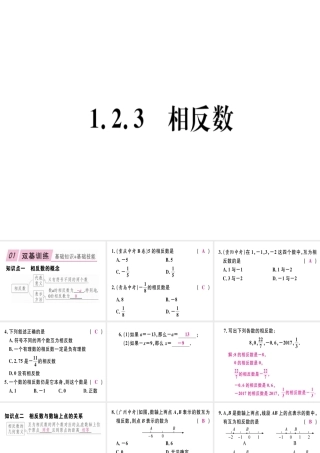 相反数学习课件
