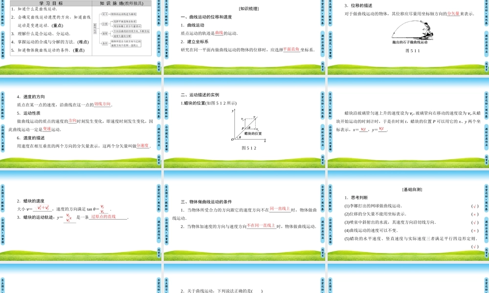 学习课件曲线运动