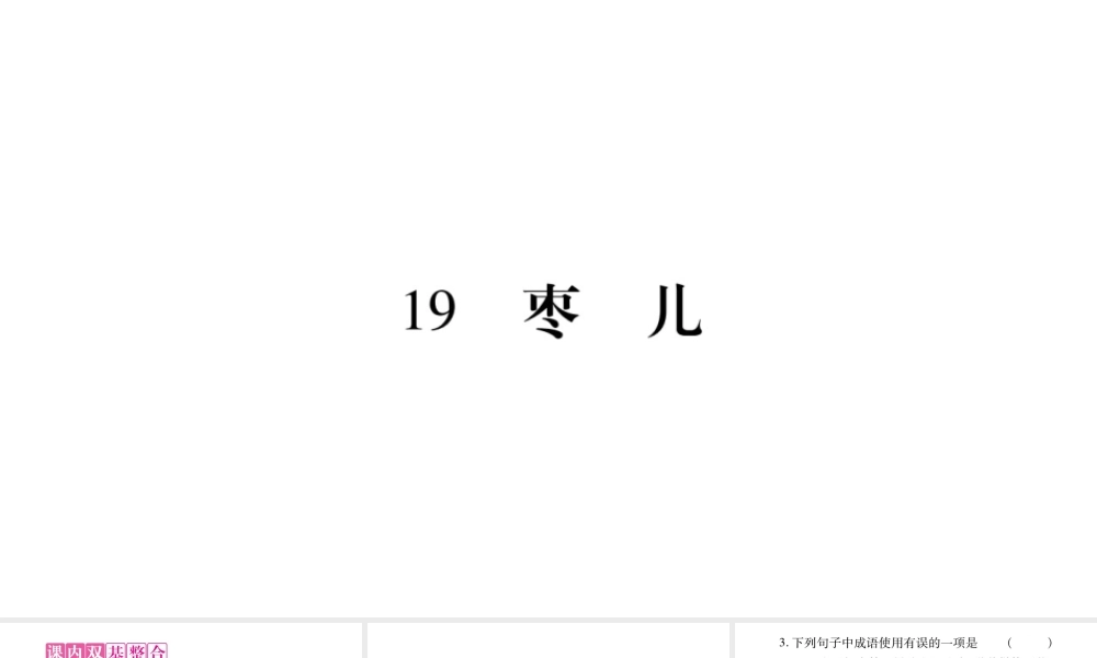 枣儿学习课件整理
