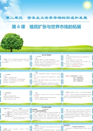 殖民扩张与世界市场的拓展