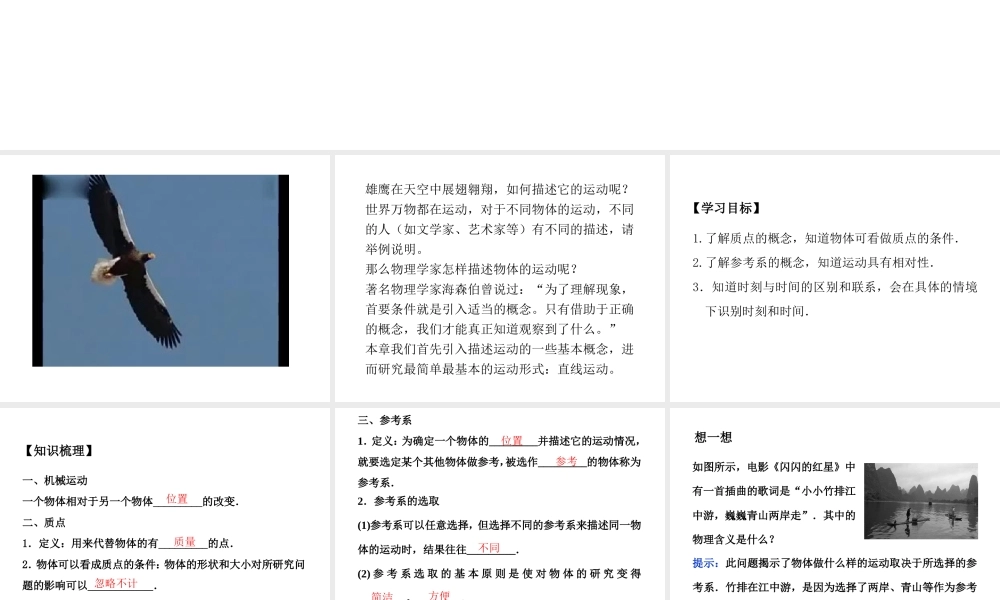 质点 参考系 空间 时间.pptx