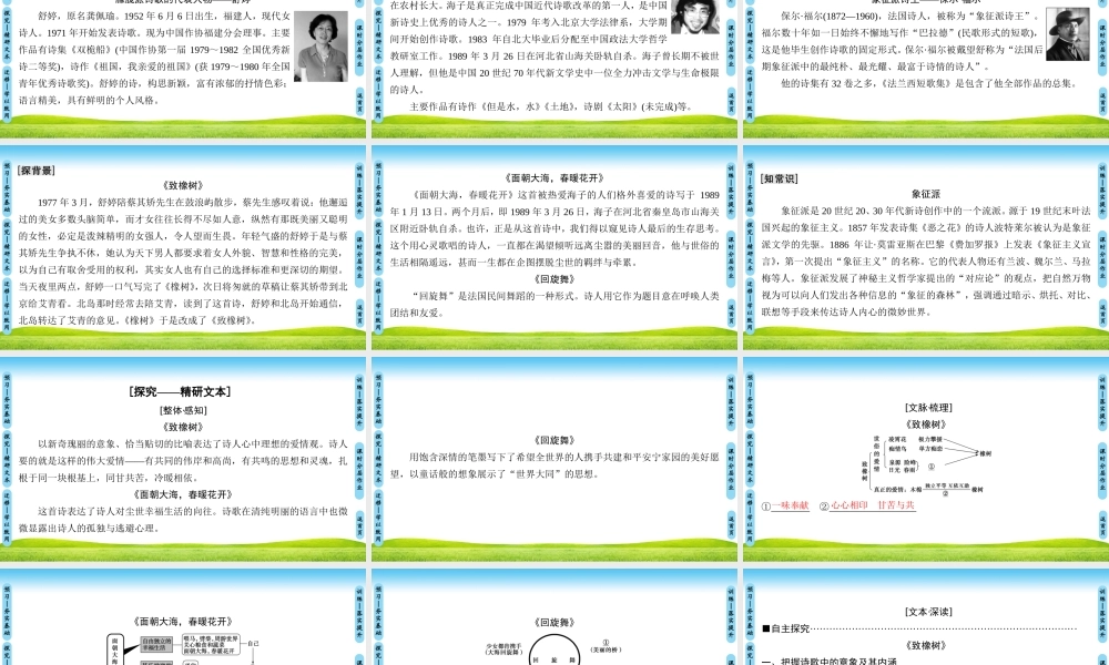 致橡树　面朝大海，春暖花开　回旋舞
