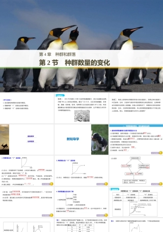 种群数量的变化（步步高）