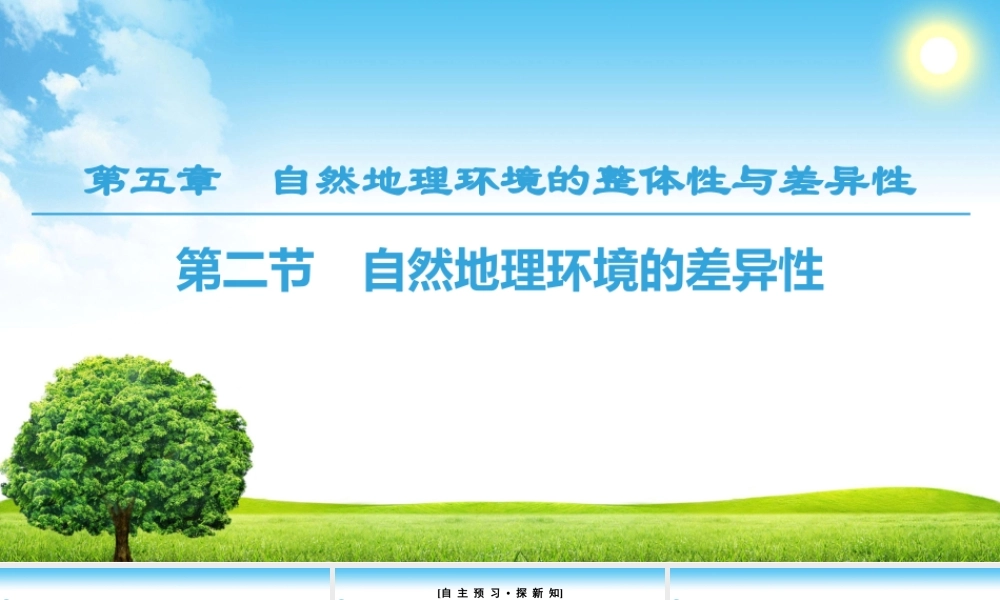 自然地理环境的差异性