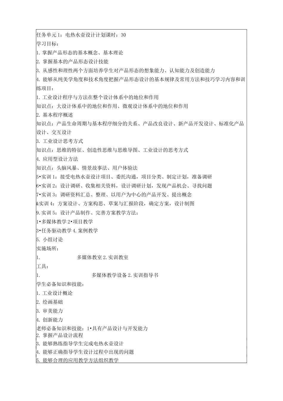 《设计程序与方法》课程标准模板_第3页