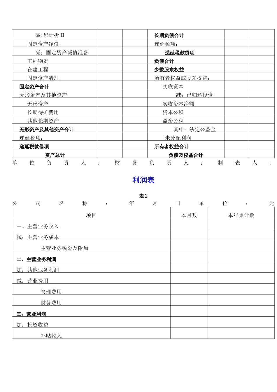 财务报表模板(全套)_第3页
