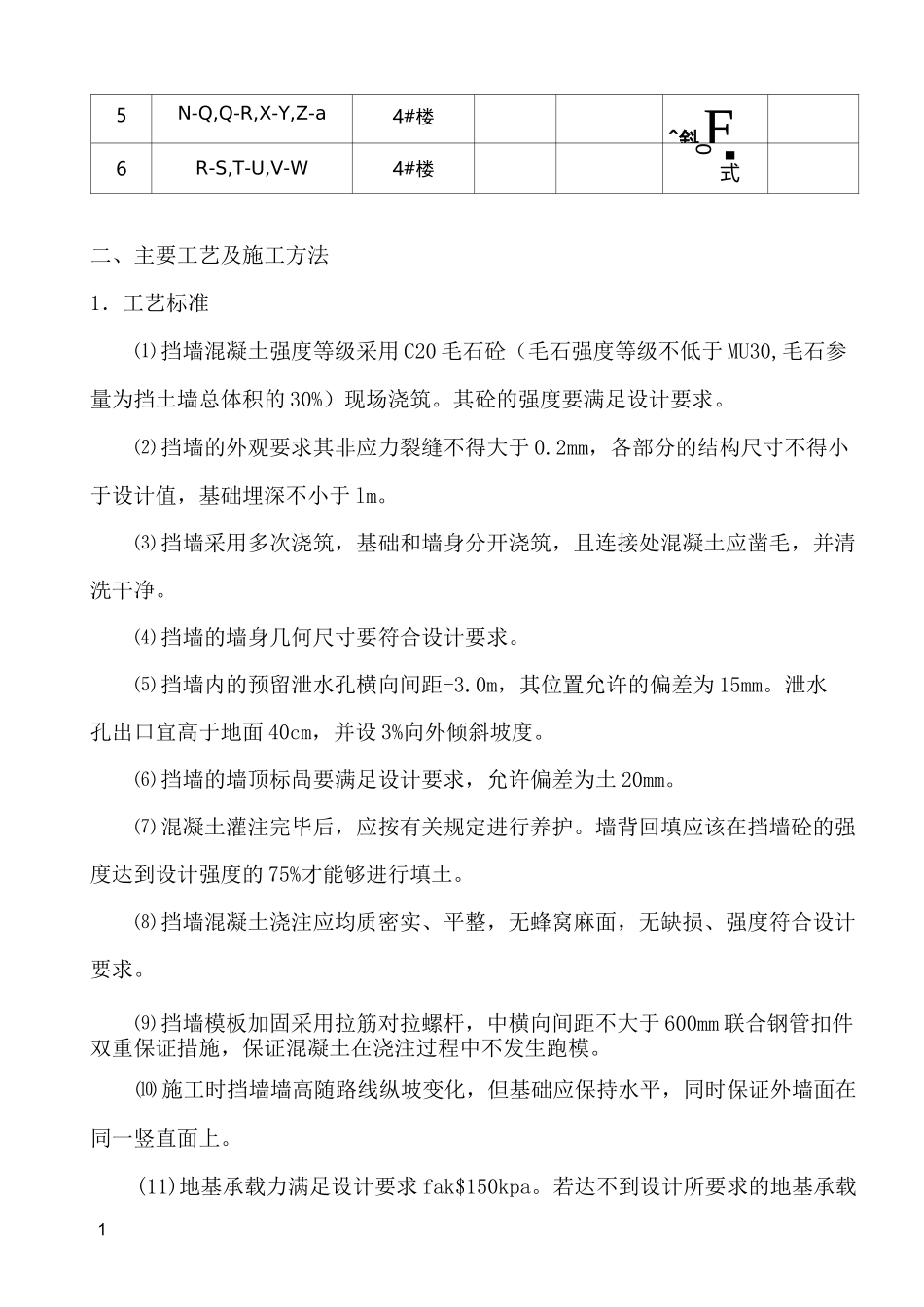 俯斜式路肩挡土墙施工方案_第2页