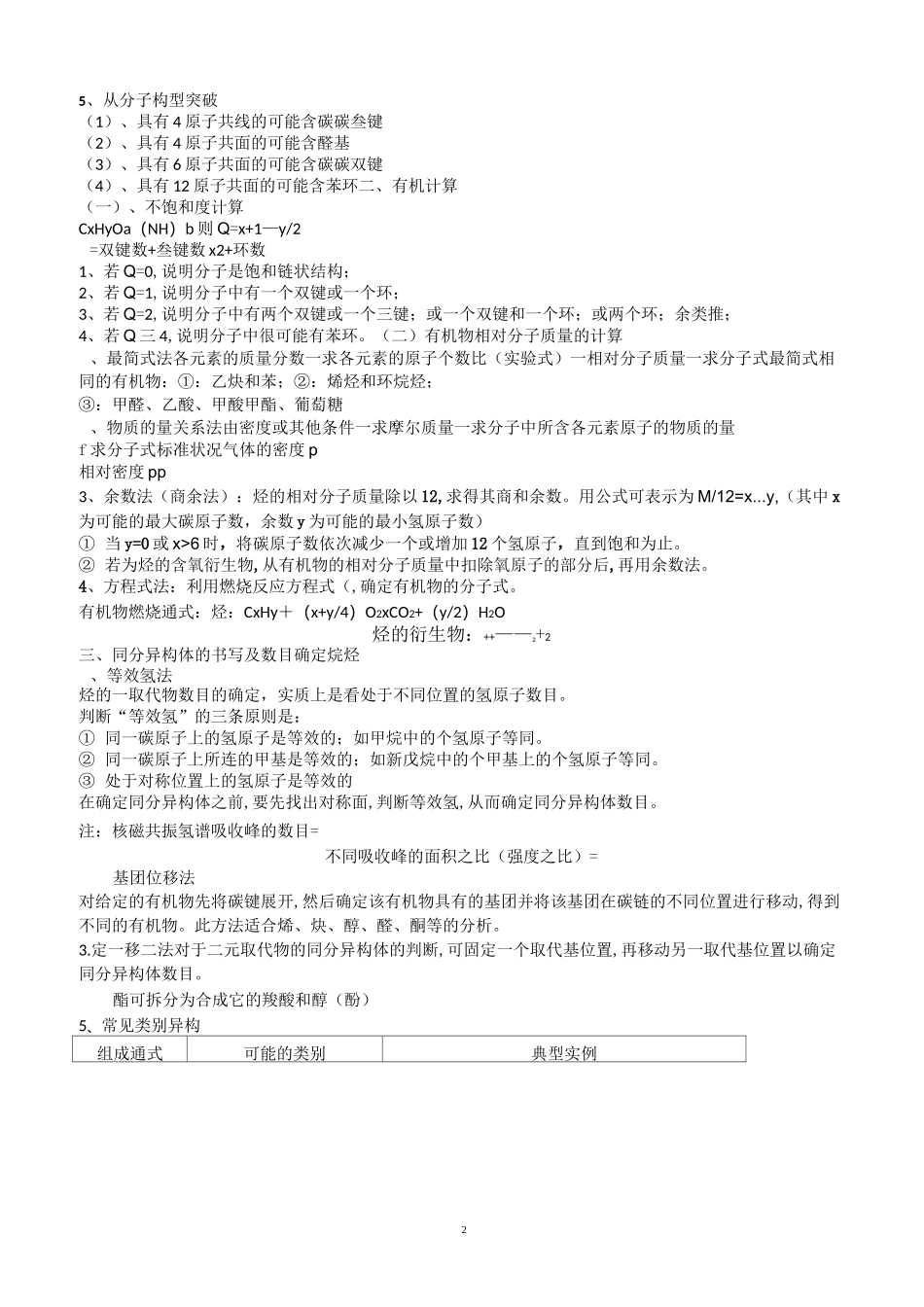 有机推断解题思路_第2页