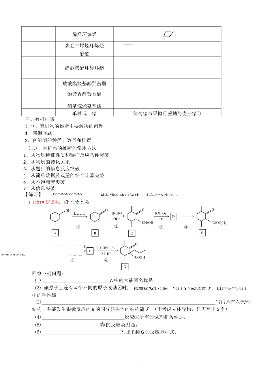 有机推断解题思路_第3页