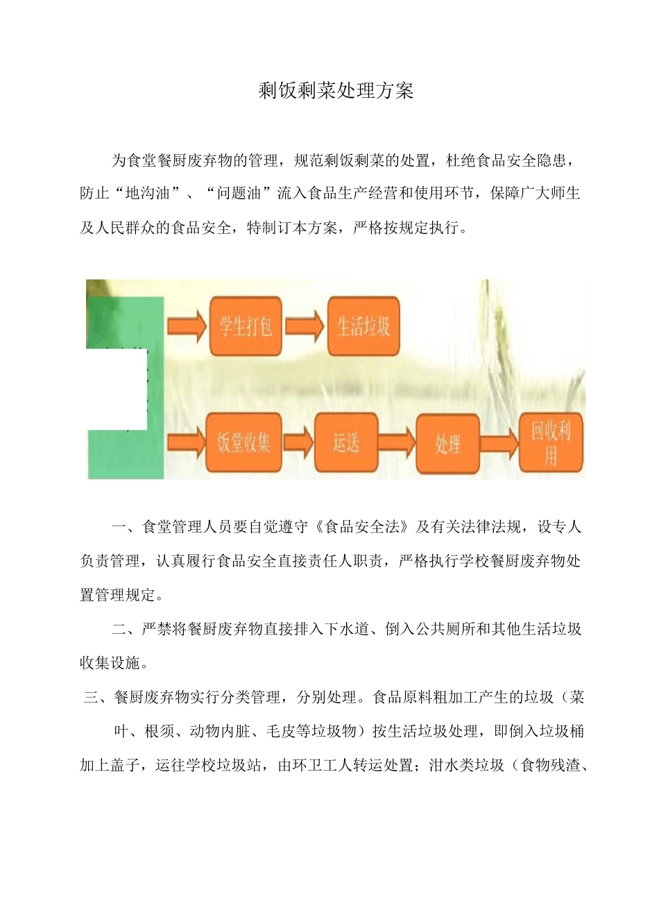 剩菜剩饭处理方案_第1页
