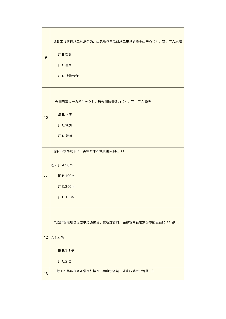 (电气)常州市建设工程专业理论与技术水平测试-题库2_第3页