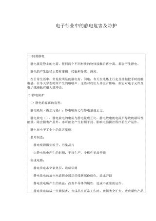 静电防护(方法)