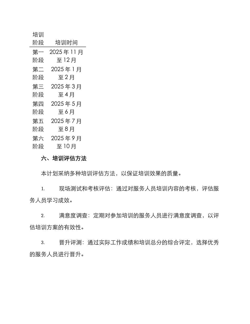 剧院服务培训计划方案_第3页