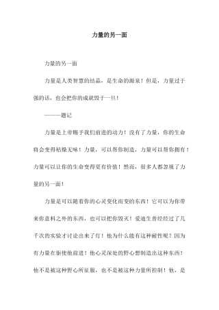 力量的另一面-2