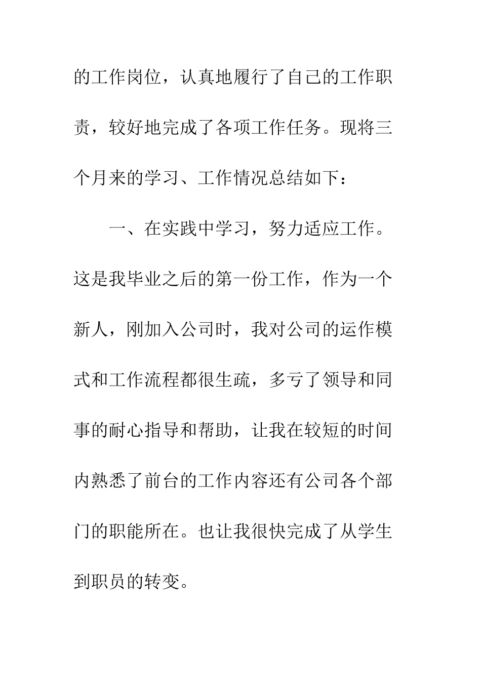 办公室文员试用期个人工作总结范文--精编范文_第2页