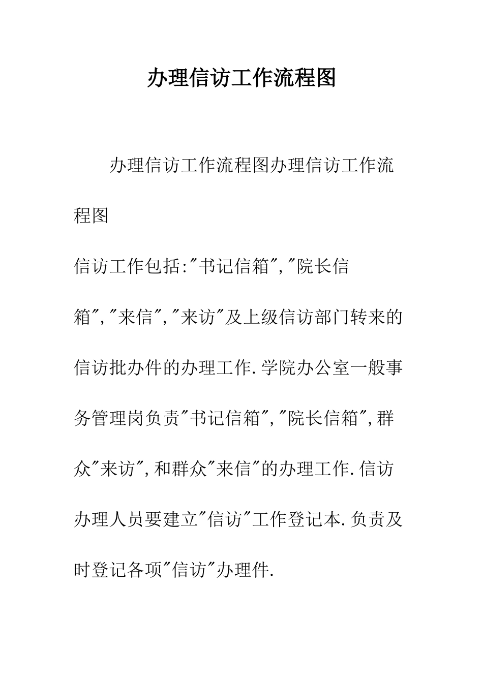 办理信访工作流程图--精编范文_第1页