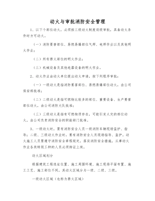 动火与审批消防安全管理