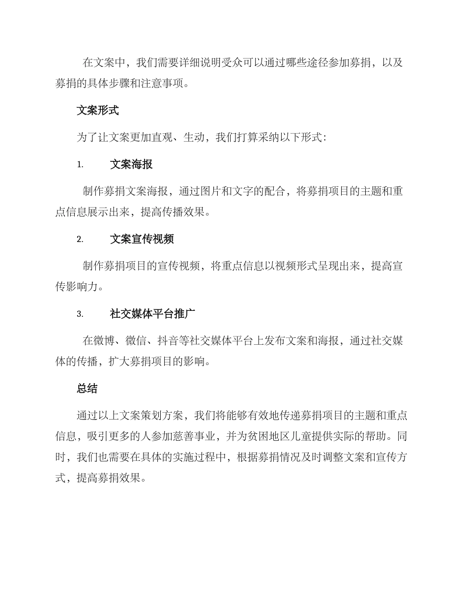 募捐项目文案策划方案_第3页