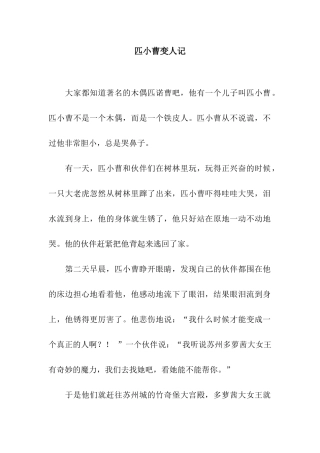 匹小曹变人记