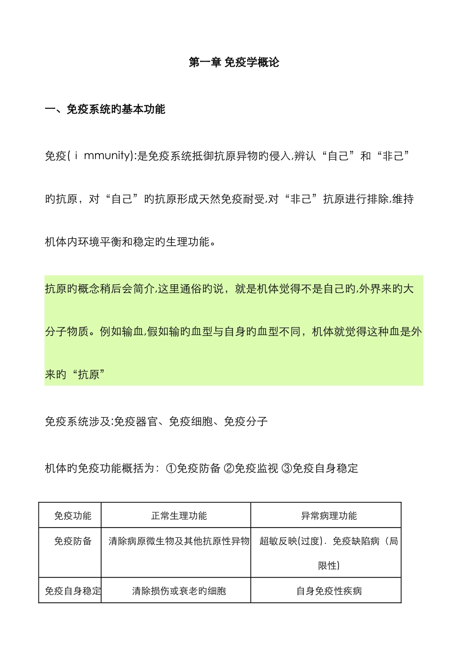 医学免疫学重点知识总结_第1页