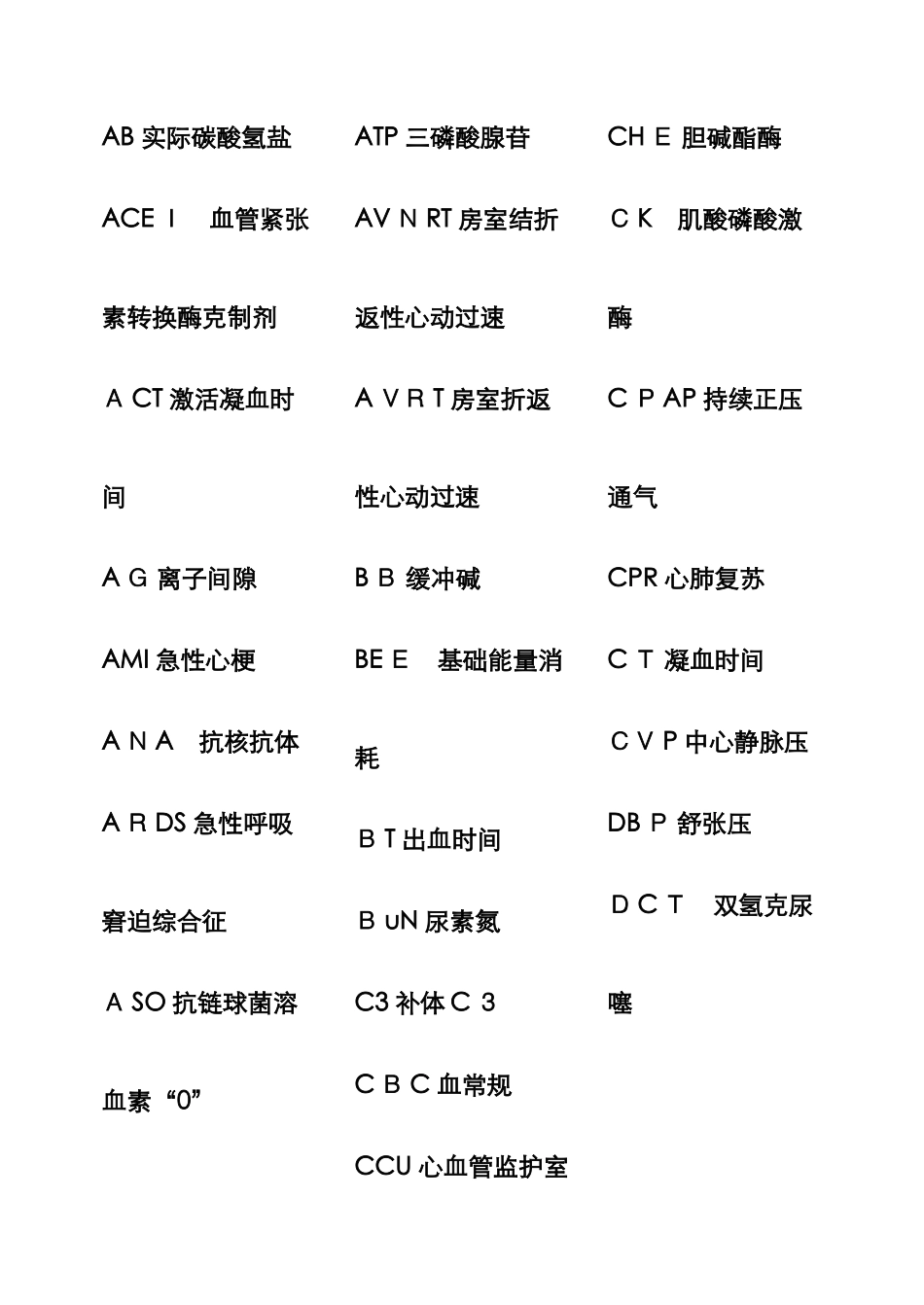 医学术语英文简写_第1页
