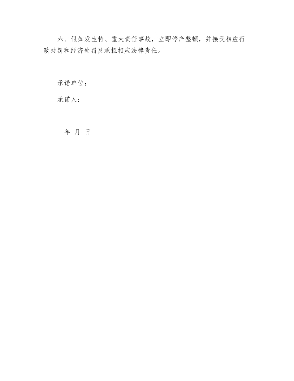 医疗机构法人代表安全承诺书_第2页