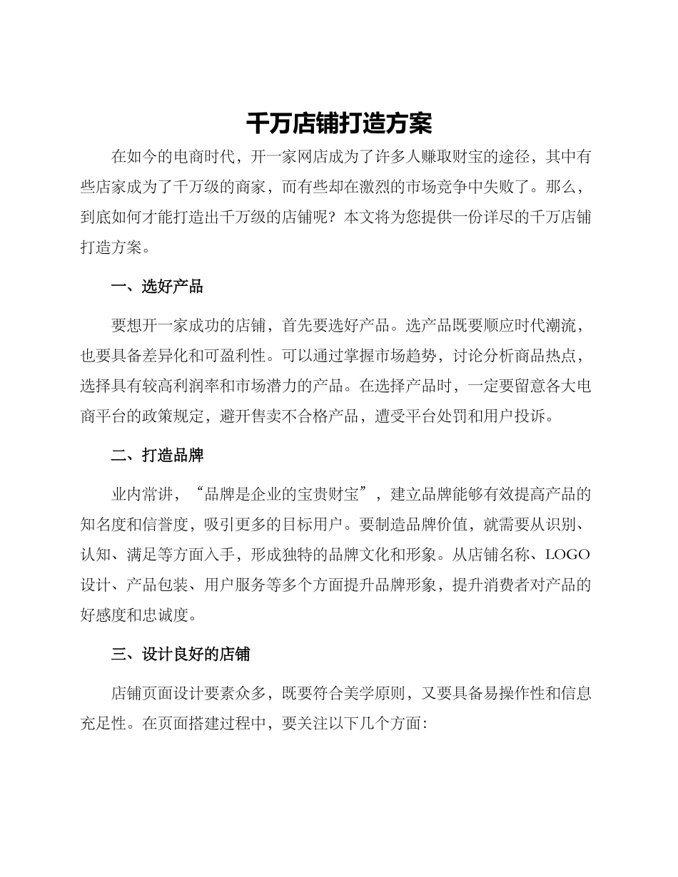 千万店铺打造方案_第1页