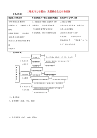 二轮复习之专题三：面对市场经济