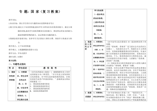 国家专题复习教案讲义版