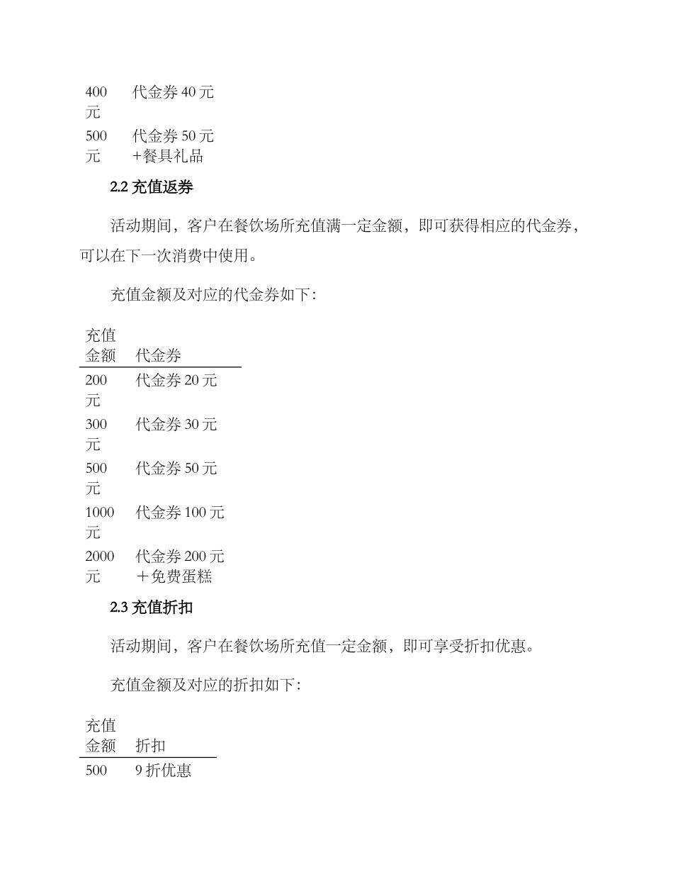 南京餐饮充值活动方案_第2页