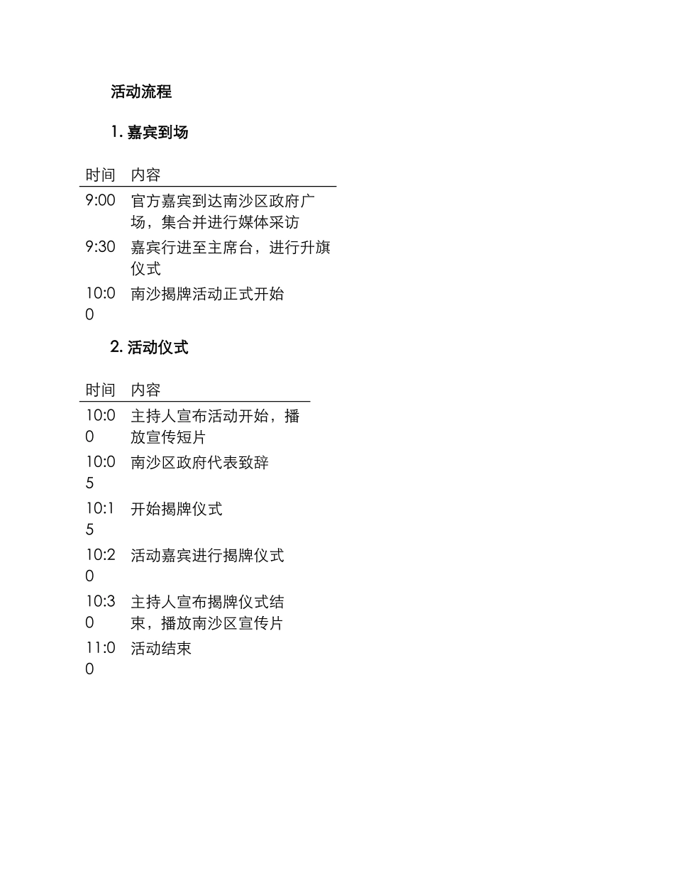 南沙揭牌活动策划方案_第2页