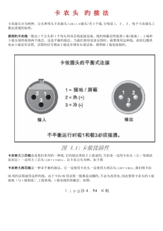 卡农头的接法