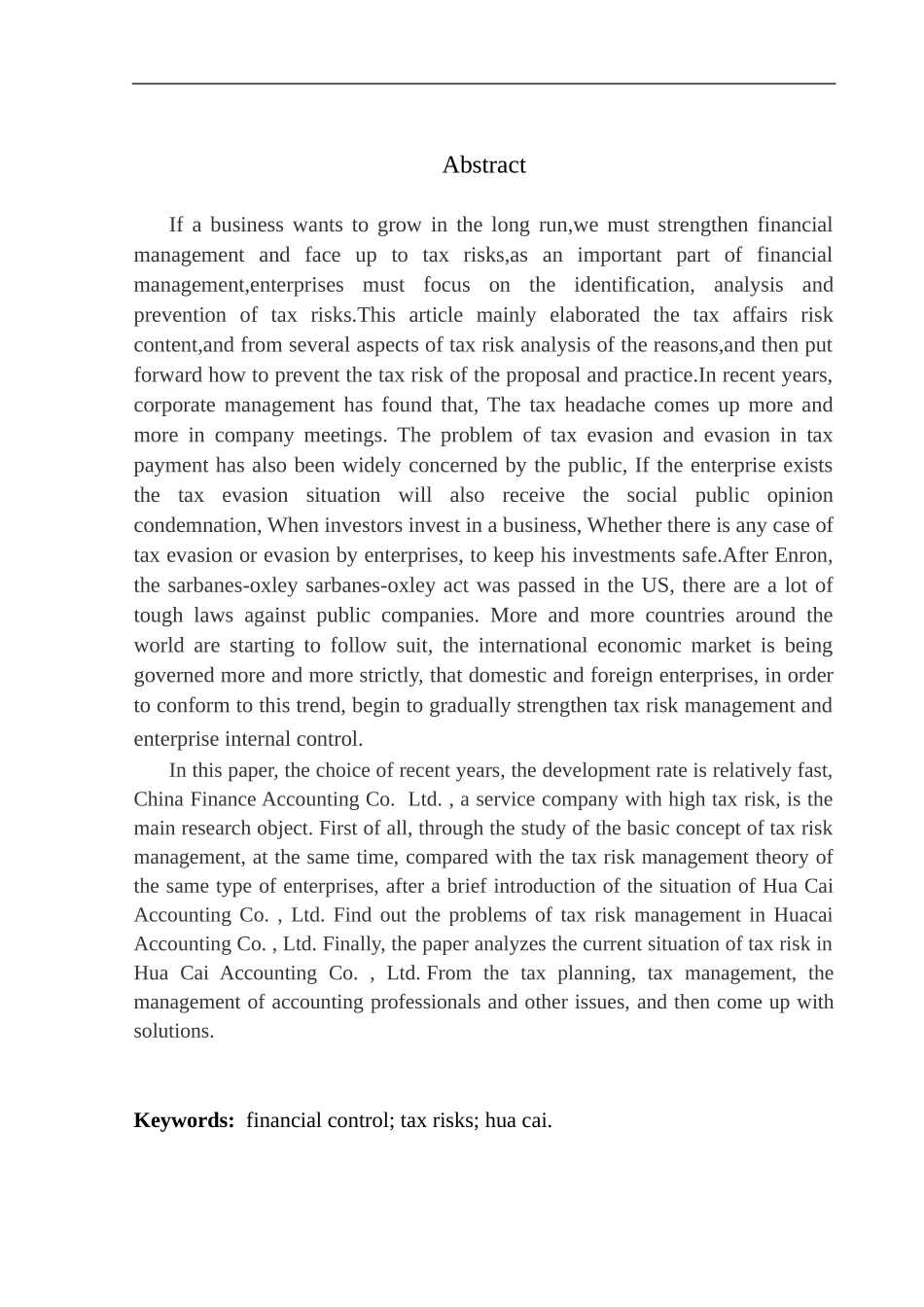 会计有限公司税务风险管理研究_第2页