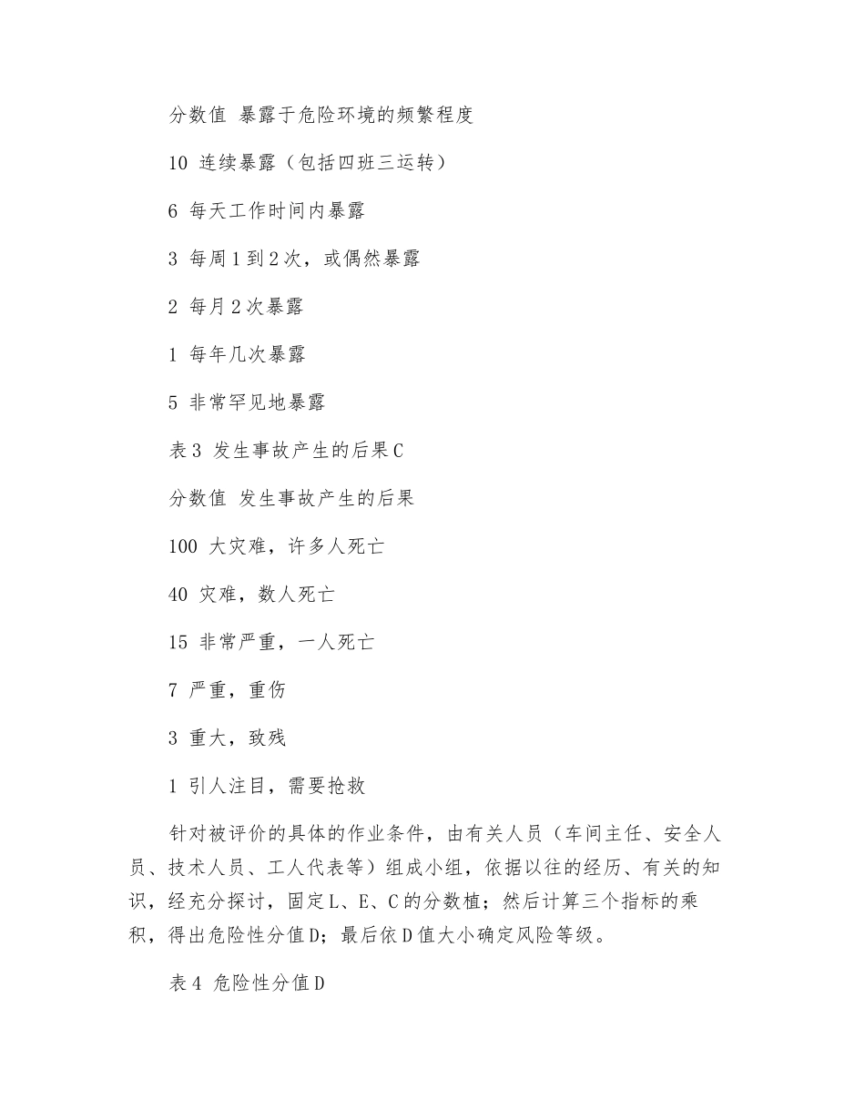 危险源辨识评价LECD的四个字母分别是什么意思_第2页