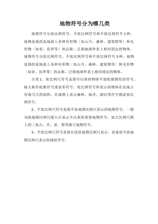 地物符号分为哪几类